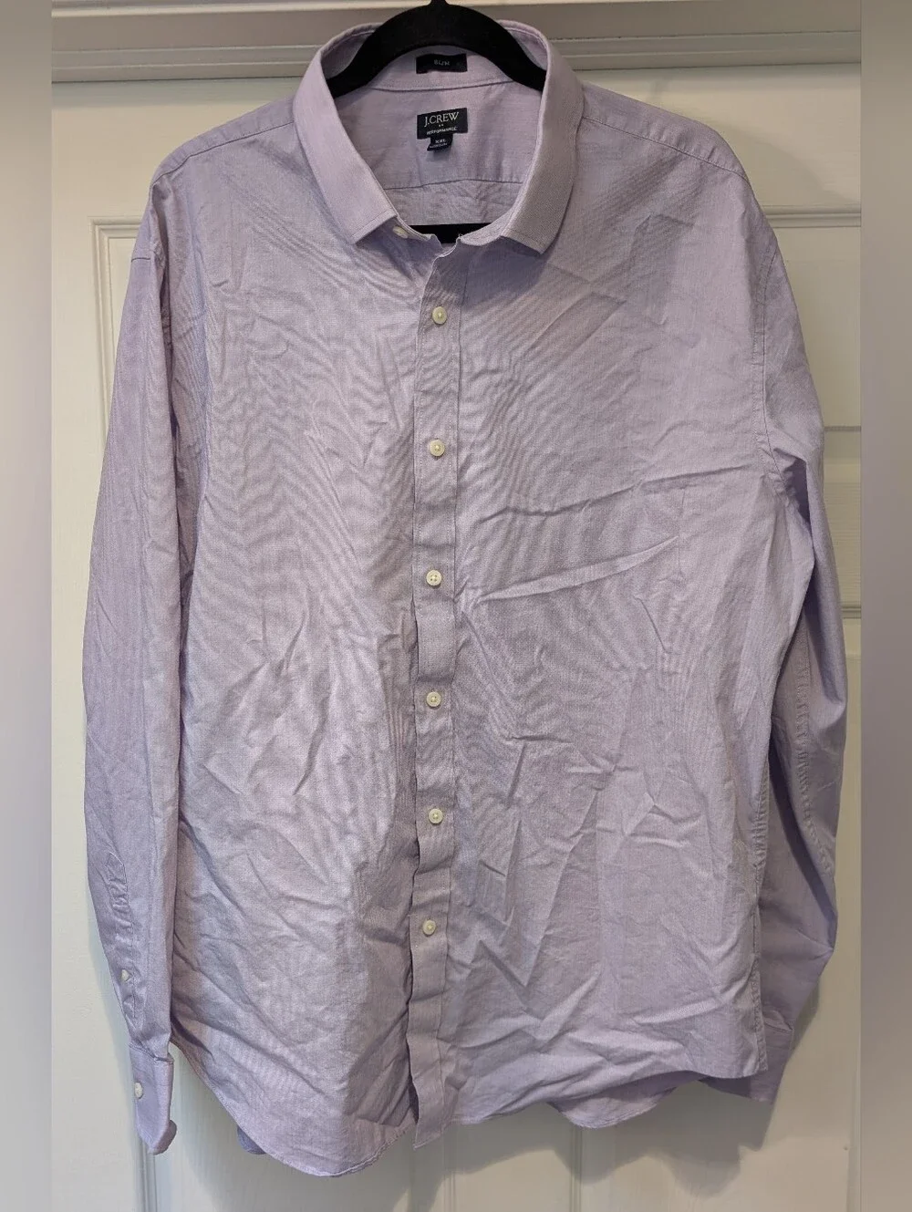 J.Crew Performance Mens Light Pastel Purple Slim Fit Button Down Shirt XXL cthny